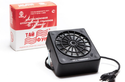 Ультразвуковой отпугиватель грызунов "Тайфун ОГ" Ультразвуковой отпугиватель грызунов "Тайфун ОГ"